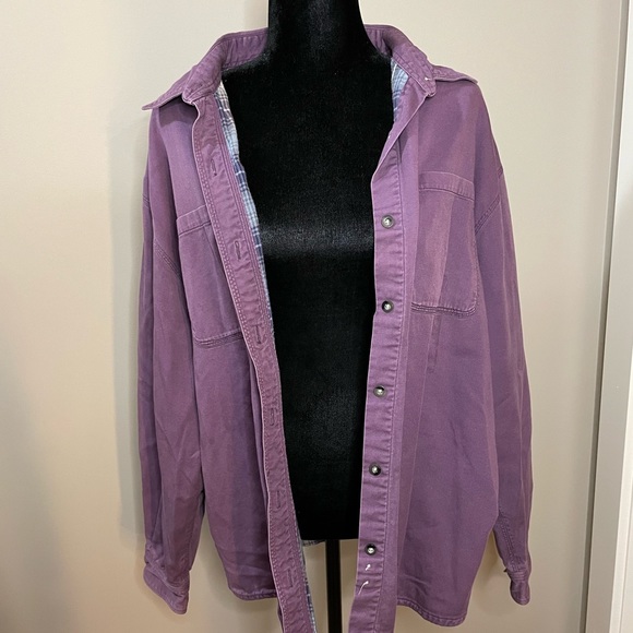 Cabela's Tops - Cabela’s Purple Flannel Lined Shacket Shirt Jacket